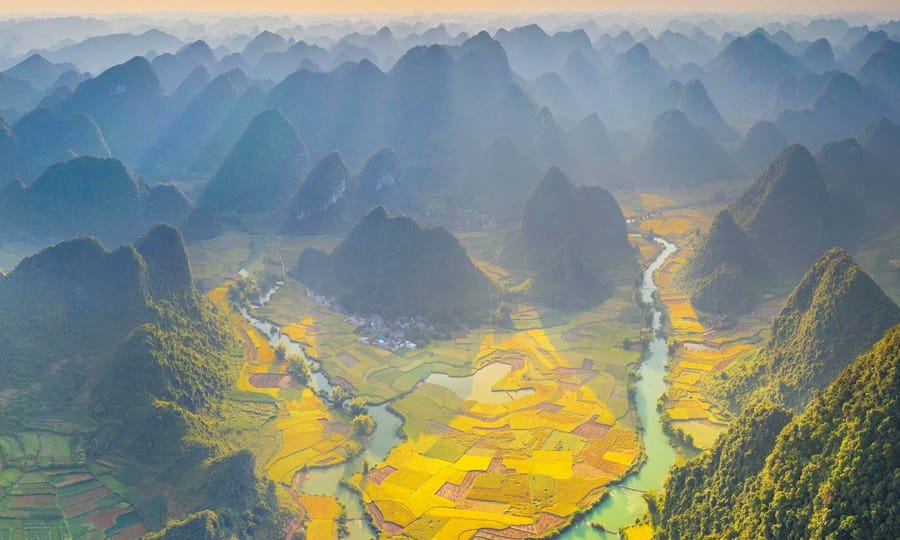 Đường từ thành phố Cao Bằng đi thác Bản Giốc có gì đẹp? Sông Quây Sơn trên đường đi thác Bản Giốc Cao Bằng